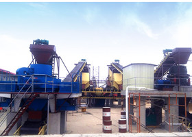 鹅卵石制砂机施工现场