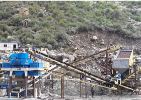 河卵石制砂机现场施工生产线